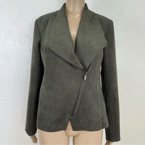 Kut from the Kloth Women’s Carina Faux Suede Tan Moto Zip Jacket Size Medium
